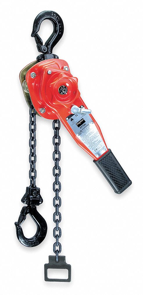 Hoist, Chain, 1 1/2T, 20Ft Lift, Rated 51Lb