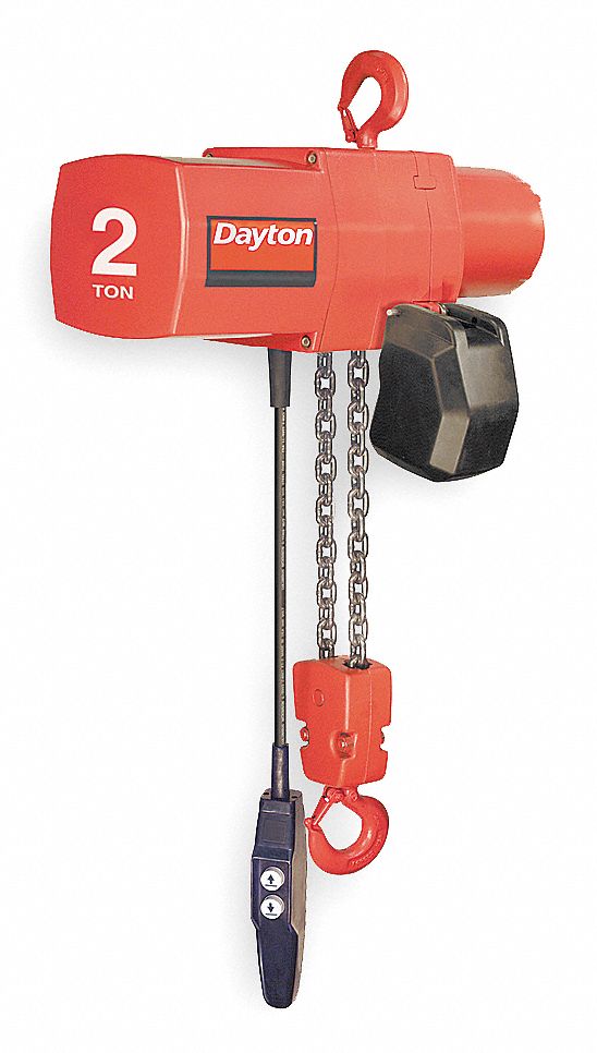 Electric Chain Hoist, 4000 lb., 0 to 8 fpm
