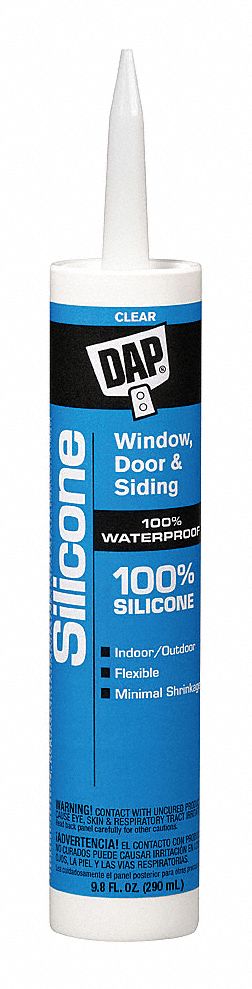 Silicone Rubber Sealant, Clear, 10.1 oz.