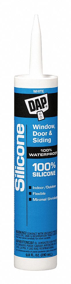 Silicone Rubber Sealant, White, 10.1 oz.