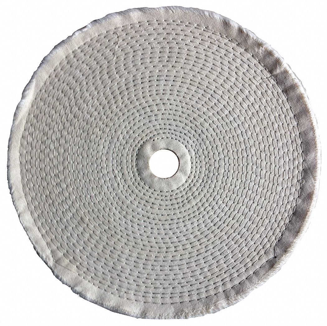 Buffing Wheel, Spiral Sewn, 10 In Dia.