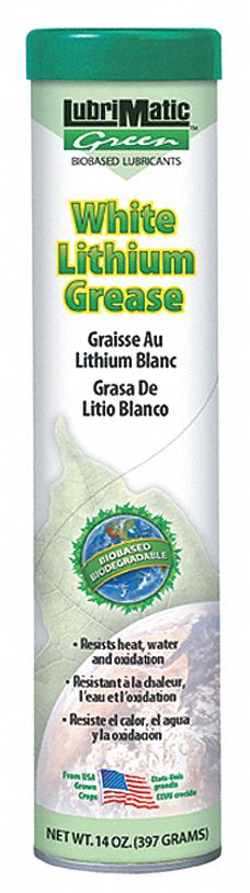 White Lithium Grease, Cartridge, 14 oz