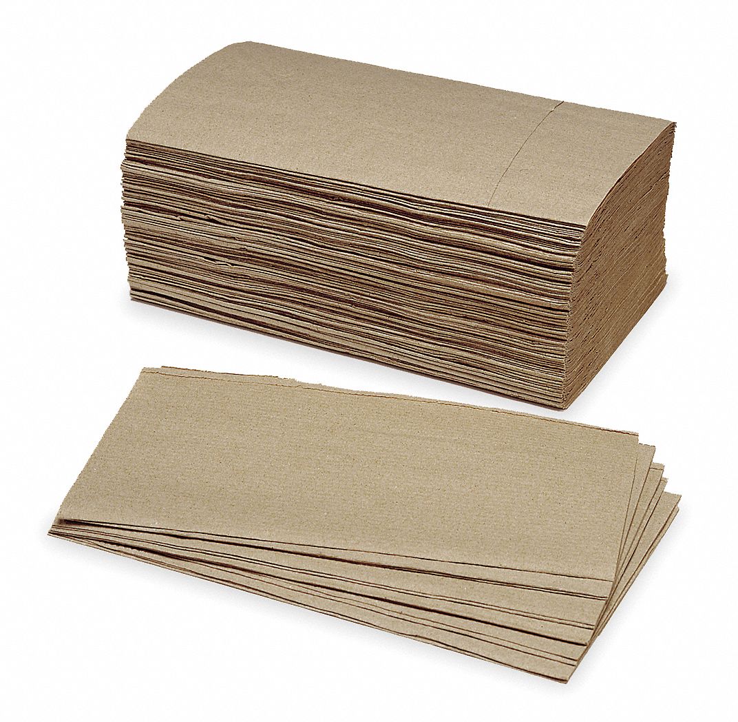 Paper Towel, Single Fold, Brown, PK4000