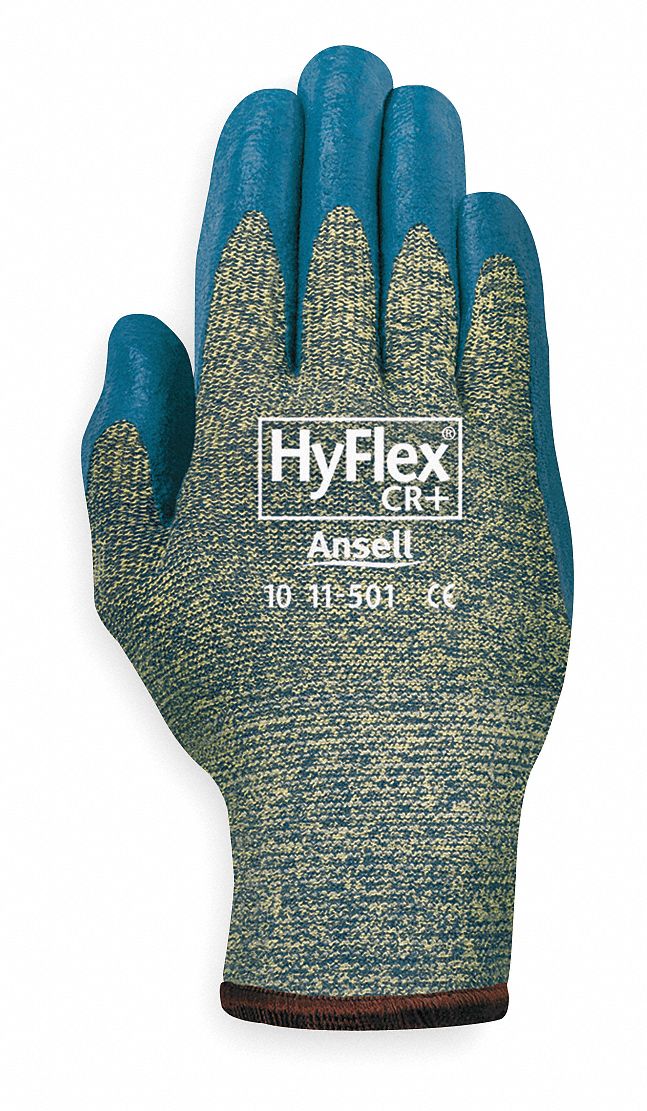 Cut Resistant Gloves, Blue, L, PR