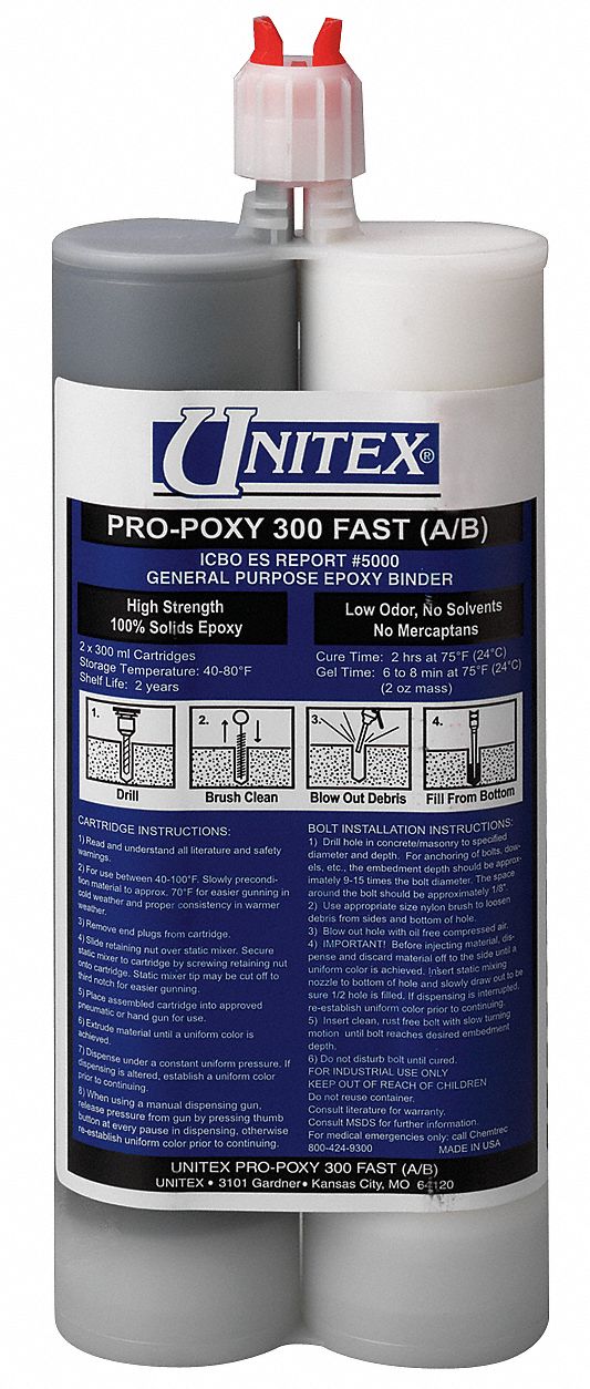 Concrete Anchoring Epoxy, 600mL Cartridge