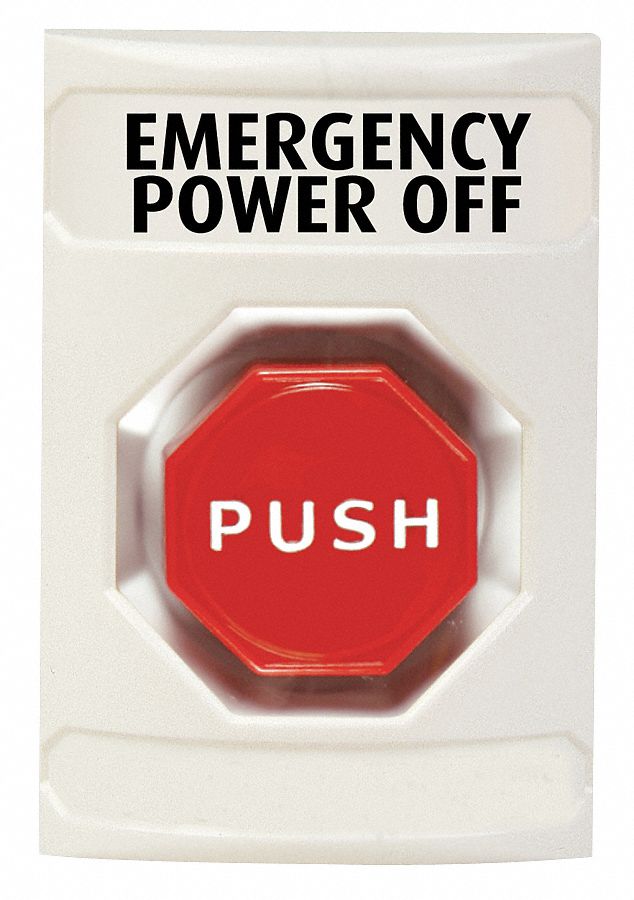 Emergency Power Off Button, Turn-To-Reset
