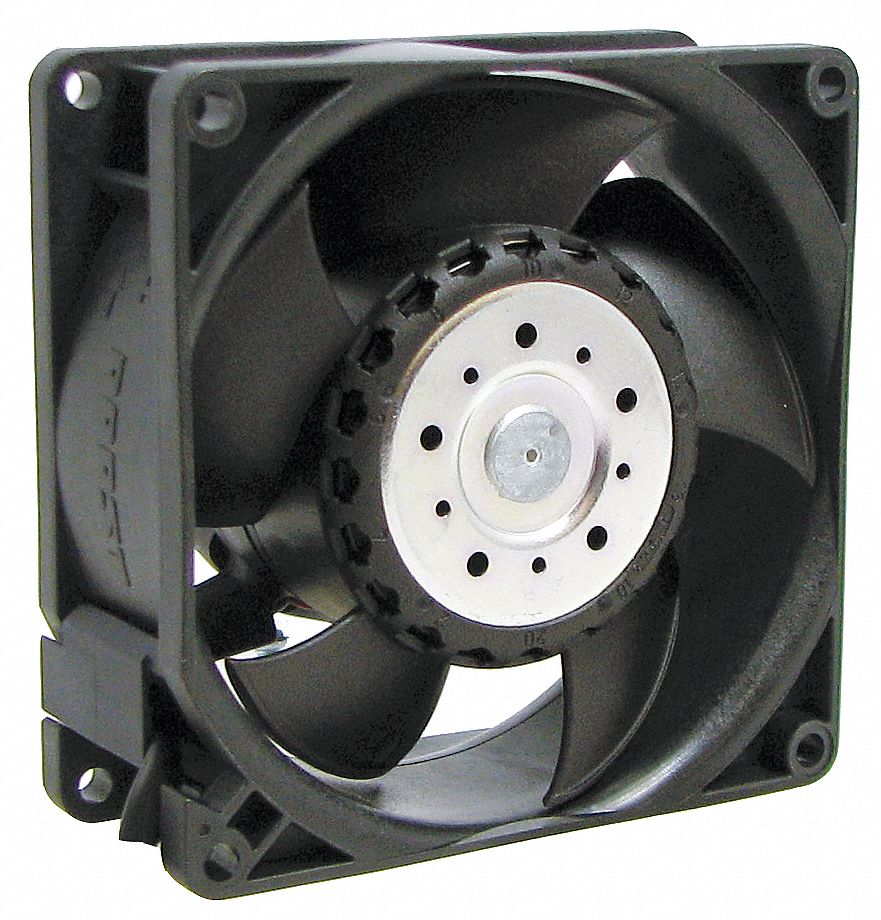 Axial Fan, 115/230VAC, 3-5/8In H, 3-5/8In W