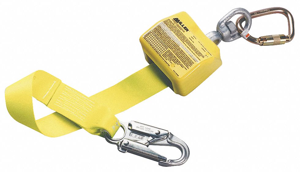 Self-Retracting Lifeline, 10 ft, Ylw, 310lb