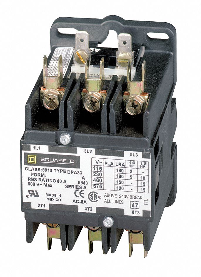 DP Contactor, 120VAC, 90A, Open, 3P