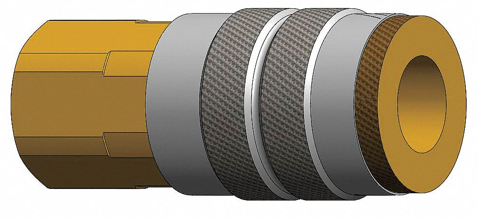 Coupler , Steel, 1/4 FNPT, 1/4 Body