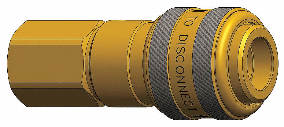 Coupler , Brass, 1/2 FNPT, 1/2 Body