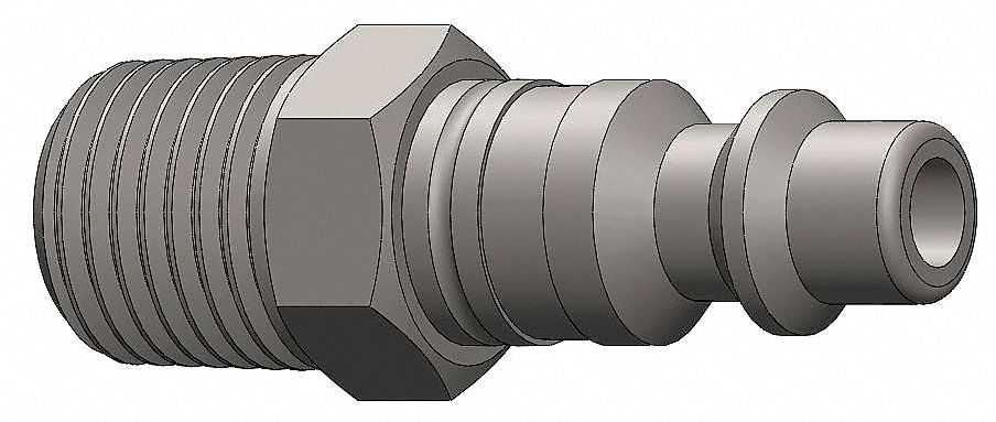 Coupler Plug, 303SS, 1/2 MNPT, 1/2 Body