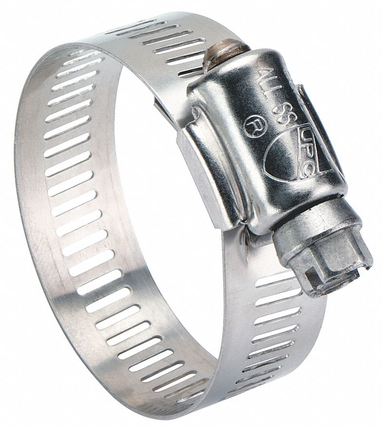 Hose Clamp, SS, Min.Dia.3/8, SAE 6, PK10