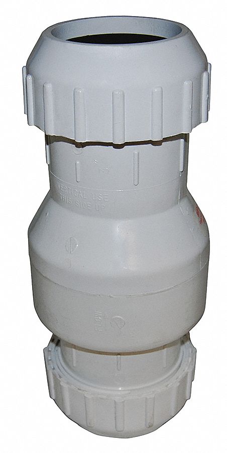 Full Flow Check Valve, 3 In, Compress, PVC