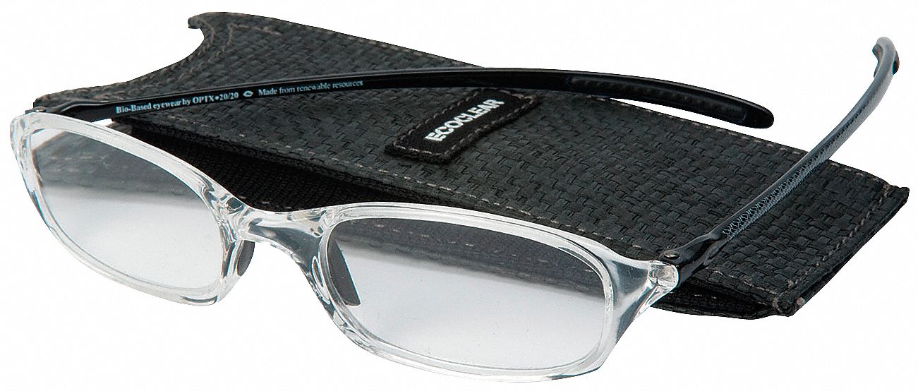 Reading Glasses, +1.5, Clear, Acrylic