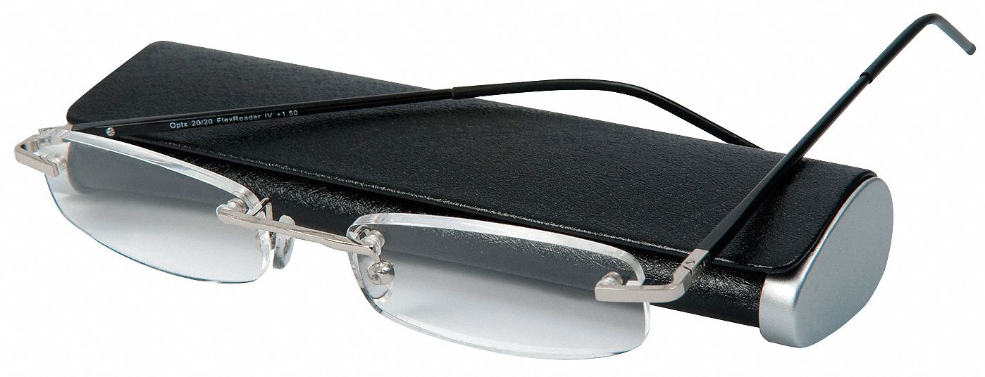 Reading Glasses, +2.0, Clear, Acrylic