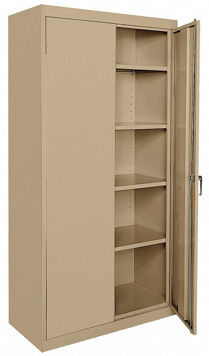 Storage Cabinet, Welded, Beige
