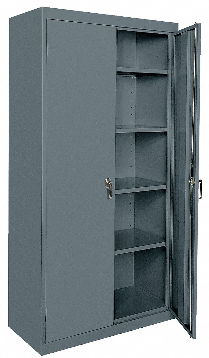 Storage Cabinet, Welded, Charcoal