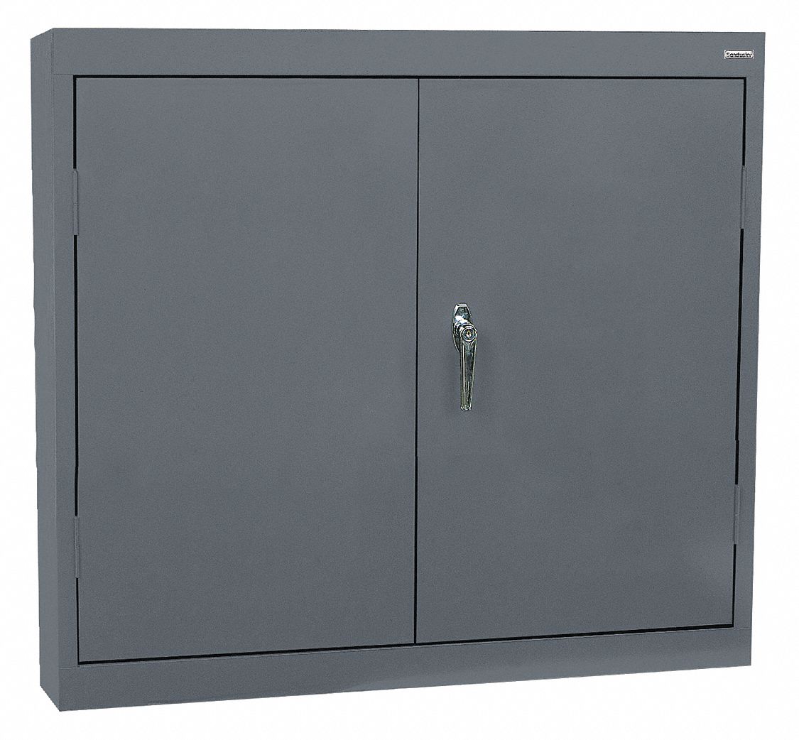 Wall Mount Storage Cabinet, Charcoal