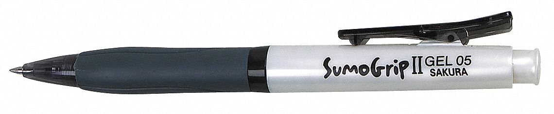 Rollerball Pen, Retractable, Fine, Blk, PK12