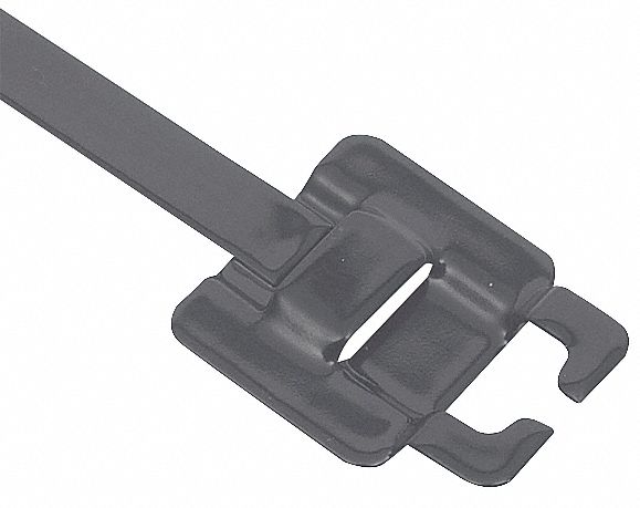 Zip Tie, Coated SS , 1/4 x 18 In, Pk 50