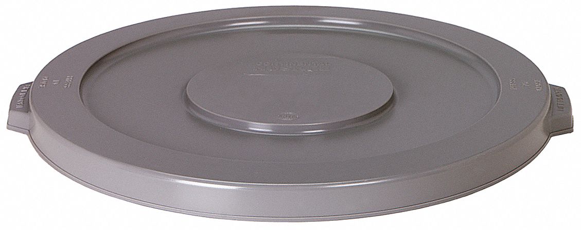 Round Flat Lid, Gray, 44 Gal