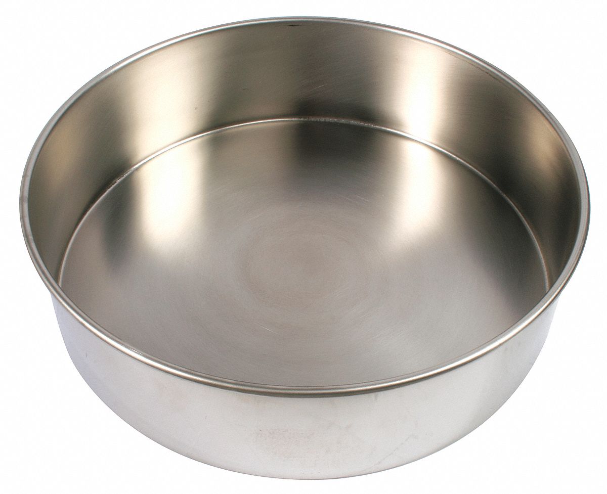 Sieve Bottom Pan, SS, 12 In Dia, 3 In Deep