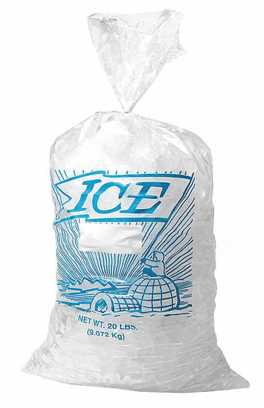 Ice Bag, 18x9 In., 1.20 mil, Pk1000