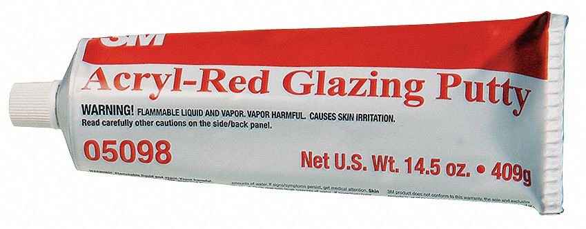 Glazing Putty, Gen Purpose, 14.5 oz, Red