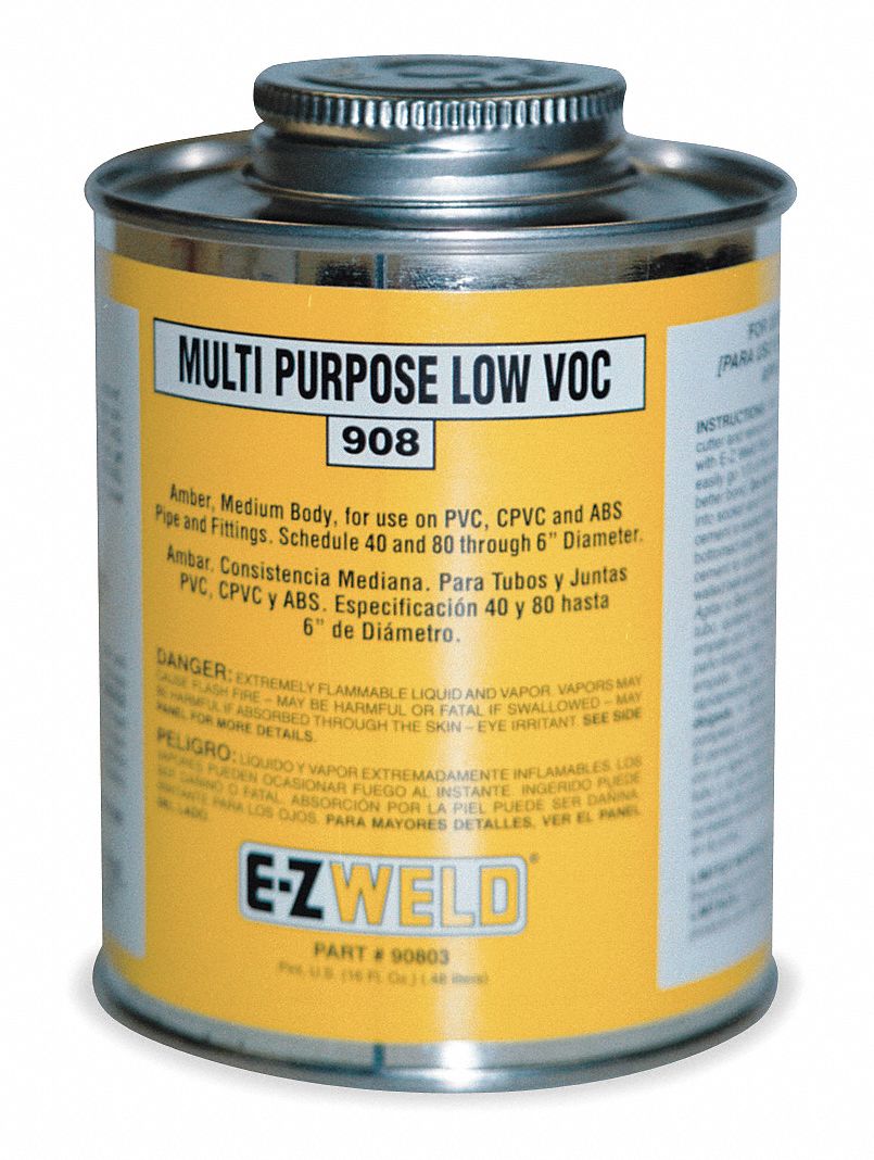 Cement, 16 Oz, Amber, PVC, CPVC, ABS