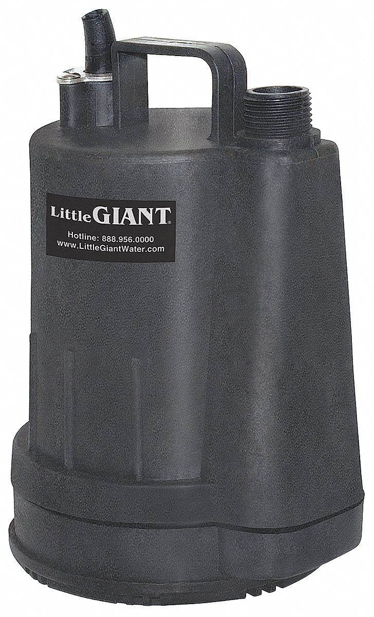 Sump Pump, 1/6 HP, 8 1/2 In. H