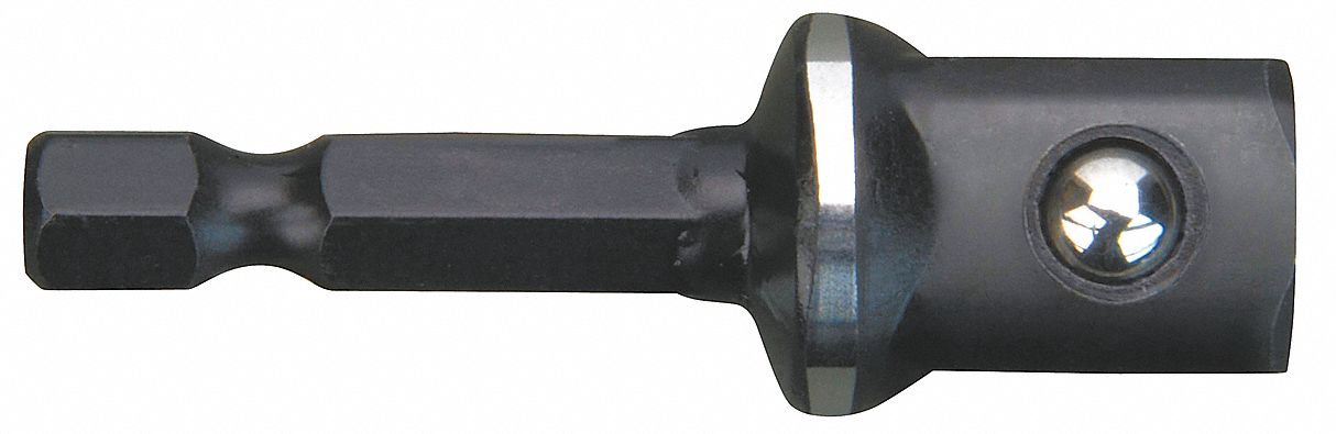 Socket Adapter, 1/2 In Dr, 1/4 Hex In