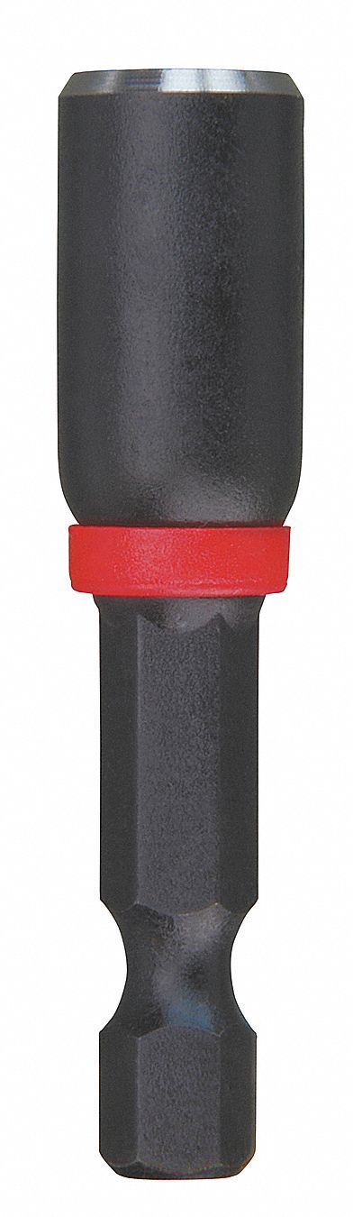 Mag Nut Driver, 1/4 In Dr, 1 7/8 L, Pk 3