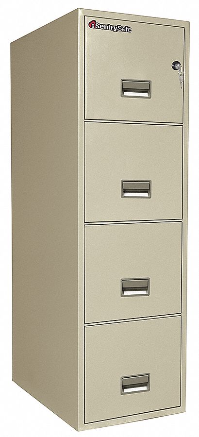 Vert Fire/WaterFile, Letter, 53Hx16W, Putty
