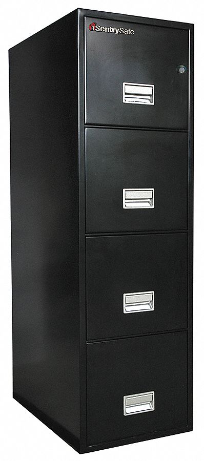 Vert Fire/WaterFile, Letter, 53Hx16W, Black