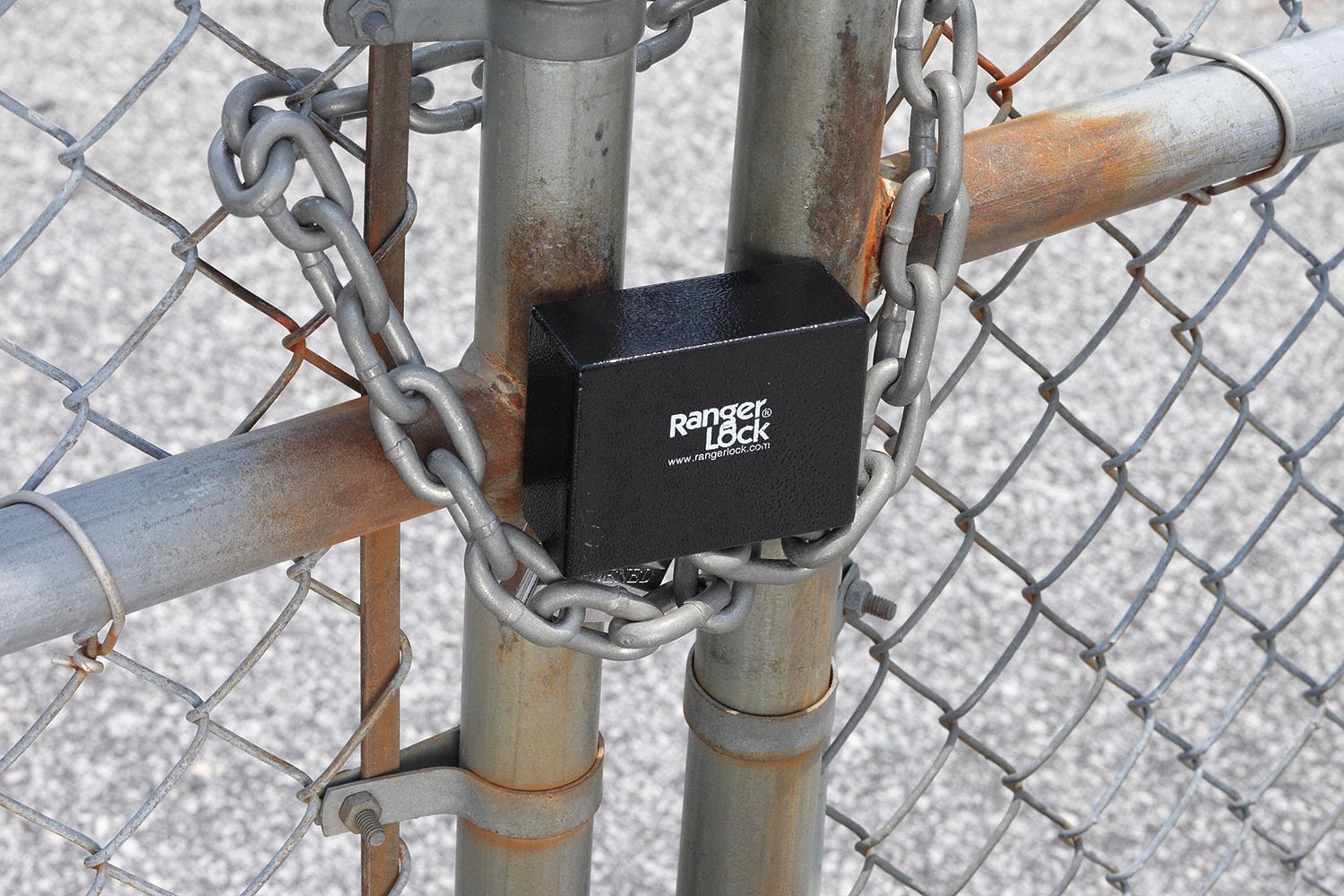 Protect lock securing chain or cable