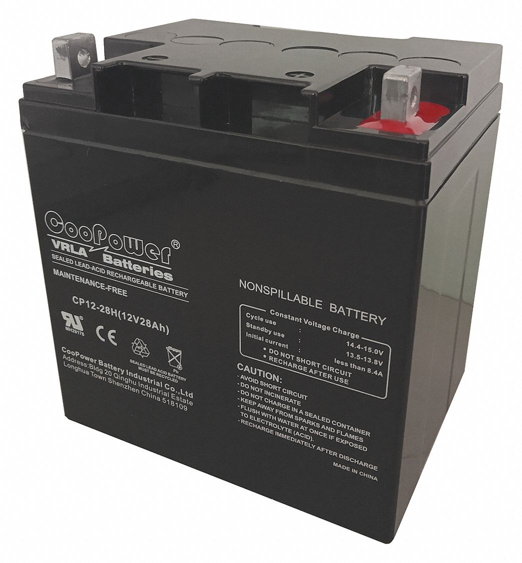 Battery, Sealed Lead Acid, 12V, 28Ah, Bolt