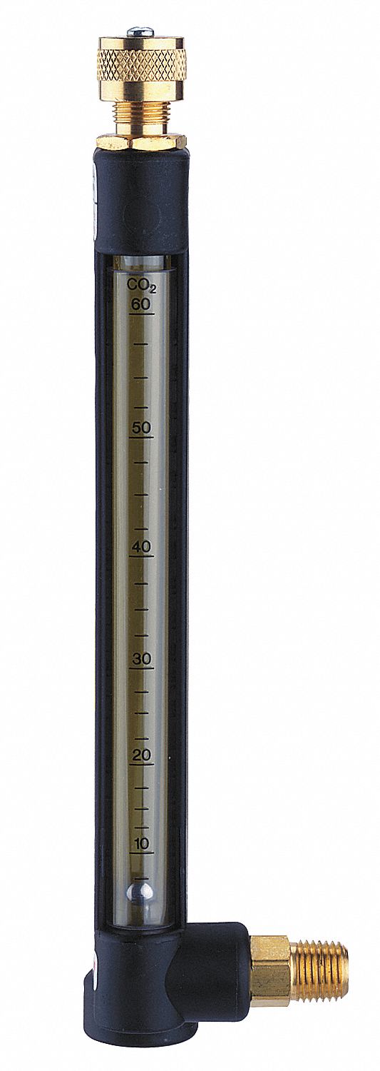 Flowmeter, Argon/CO2, He, 1/4 In MNPT
