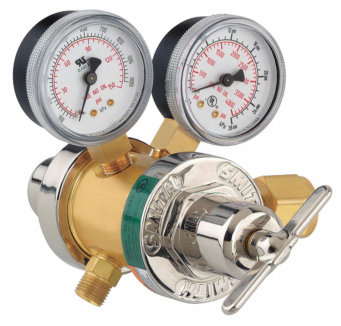 Two Stage Regulator, Dual Flow, N/He/Inert
