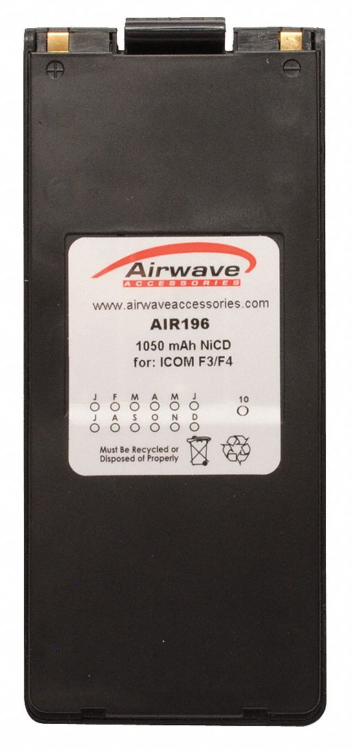 Battery Pack, NiCd, 9.6V, For Icom