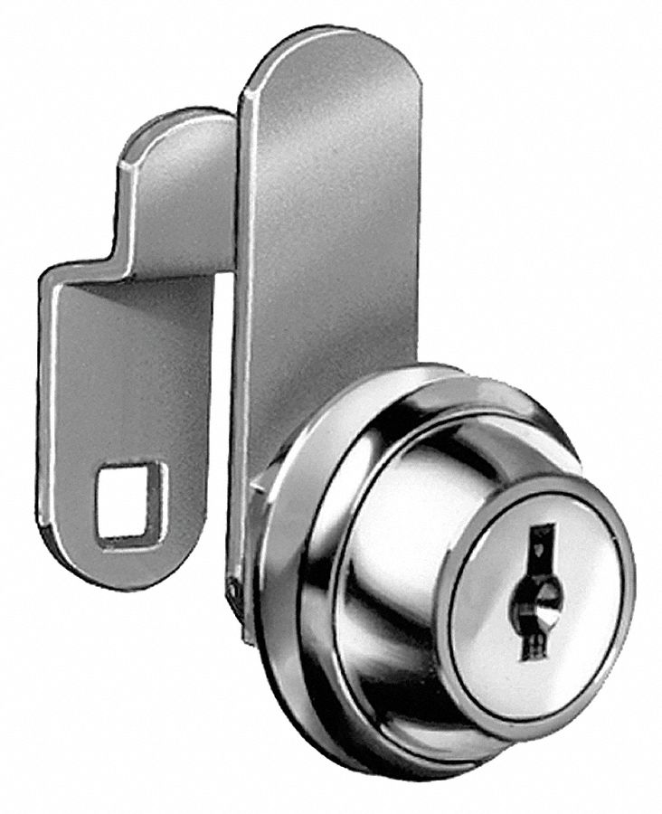 Disc Tumbler Cam Lock, Nickel, Key C415A
