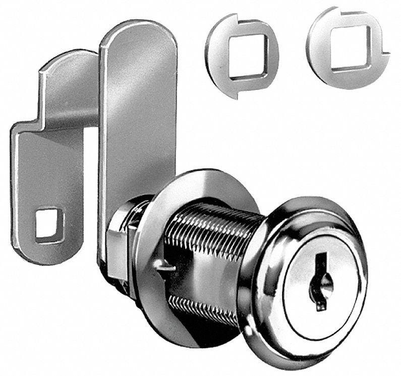 Disc Tumbler Cam Lock, Nickel, Key C420A