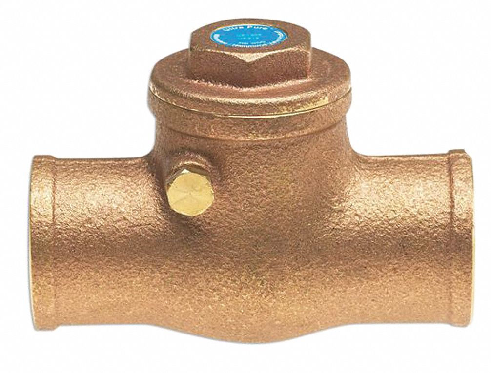 Check Valve, Low Lead, 1/2 In, Sweat, Bronze