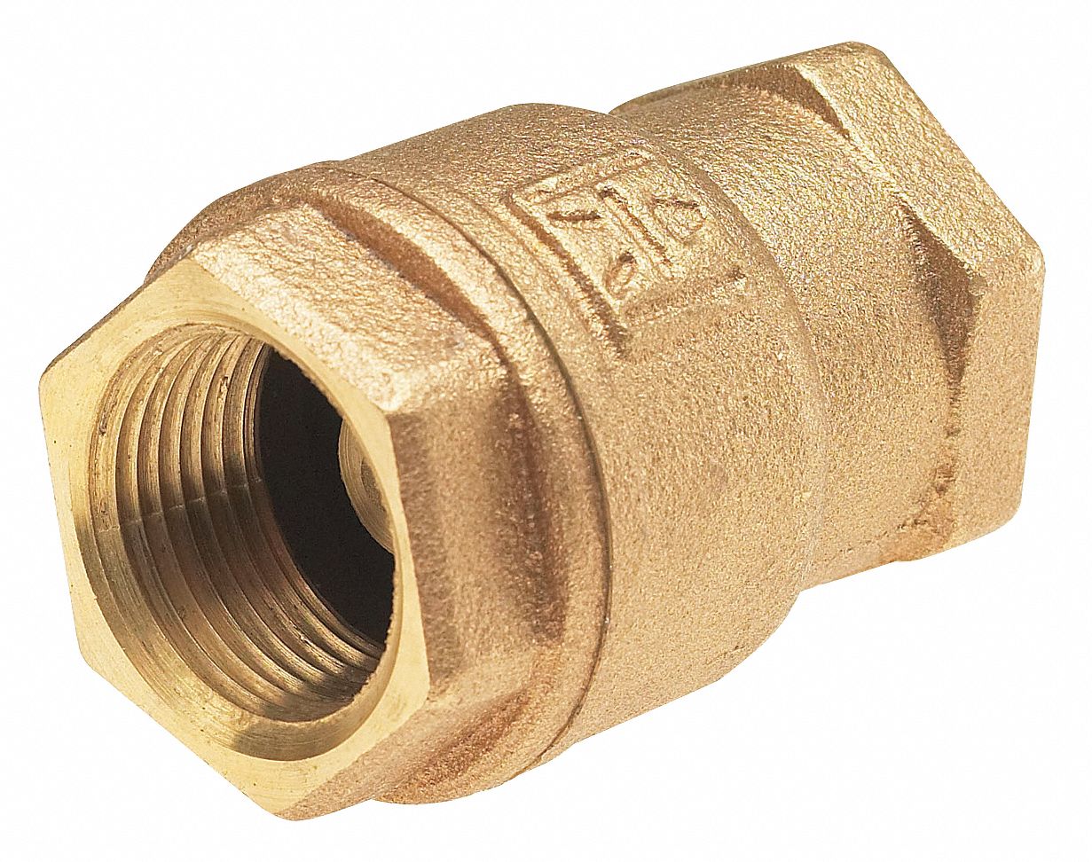 Check Valve, 1-1/4 In, Threaded, Bronze