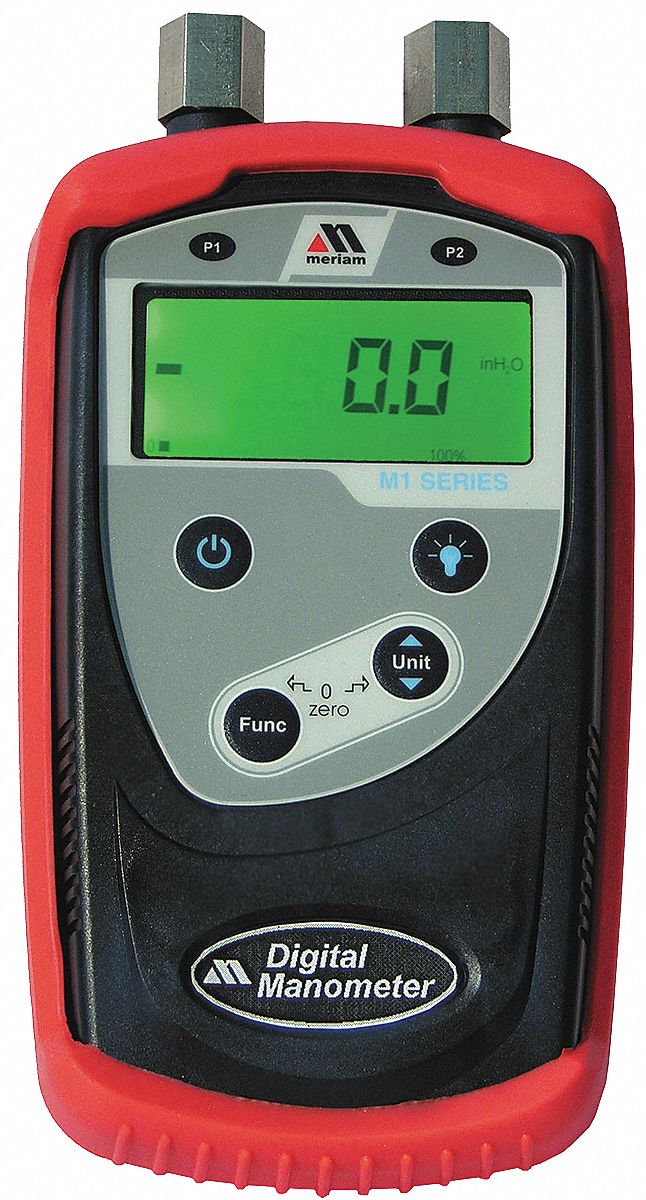 Digital Manometer.0to2000 In WC.+/-0.25