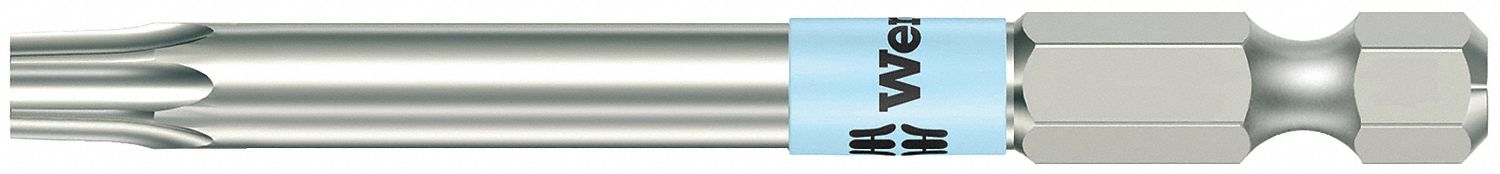 Tamper Proof Torx Bit, SS, TX15 L  3 1/2