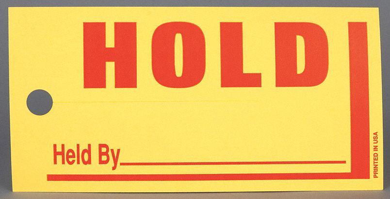 Retail Tag, Paper, Sold/Hold, PK250