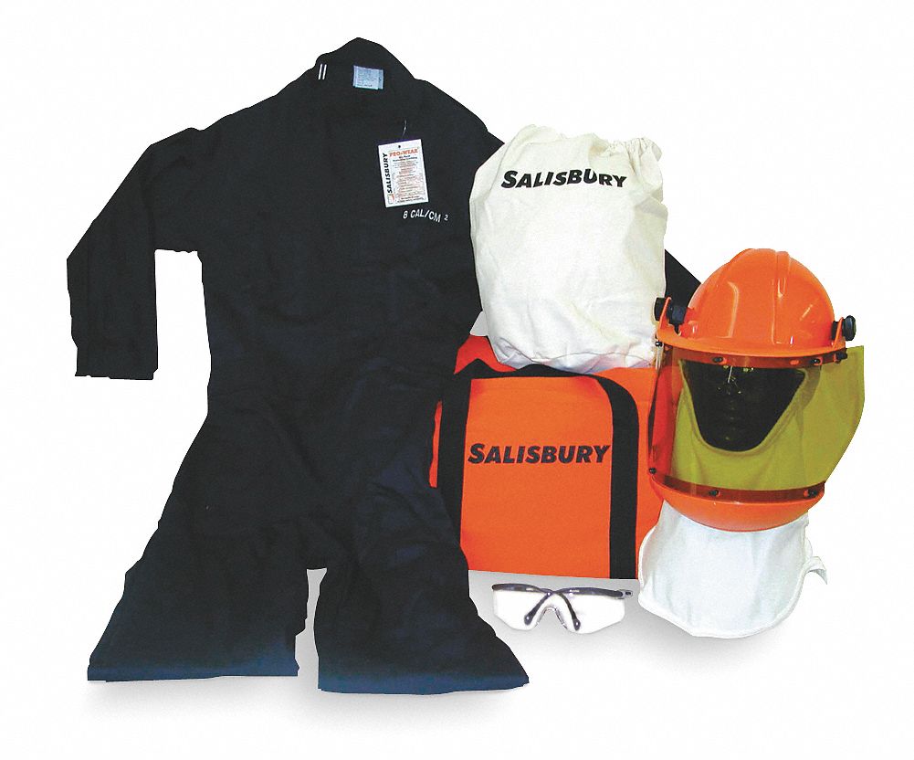 Flame-Resist Coverall Kit, Nvy, 3XL, HRC2