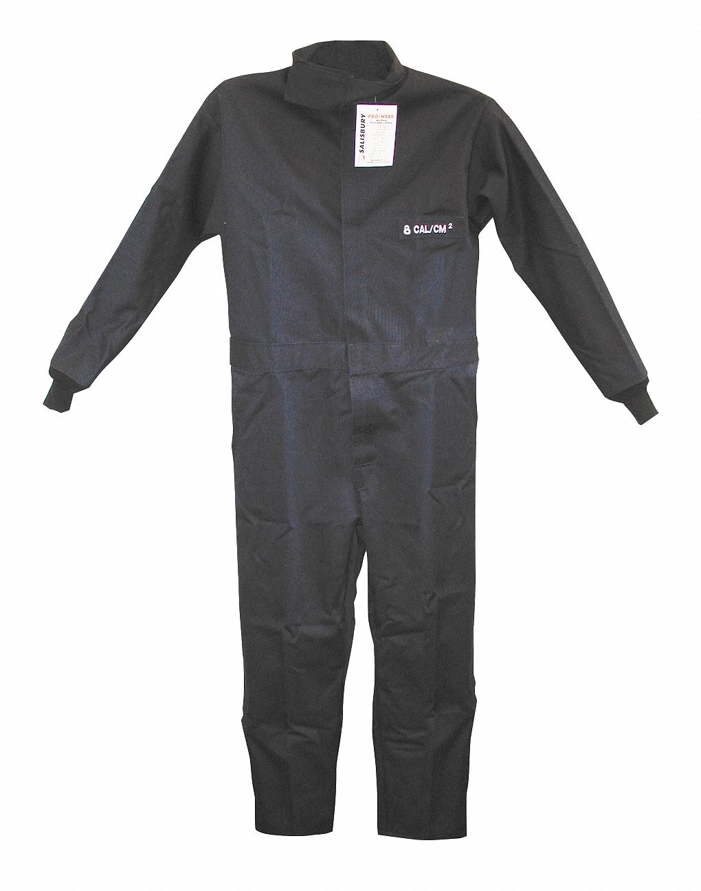Flame-Resistant Coverall, Navy, L, HRC2