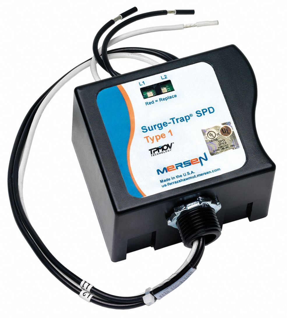 Surge Suppressor, 120/240V, 3 Wire, 1 Pole